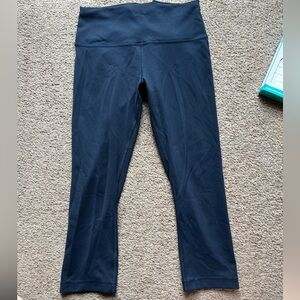 Lululemon Wunder Train High-Rise Crop 21" (Navy)